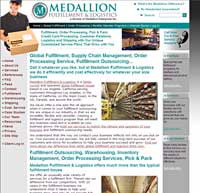 Screen shot of the new Medallion Fulfillment & Logistics website.